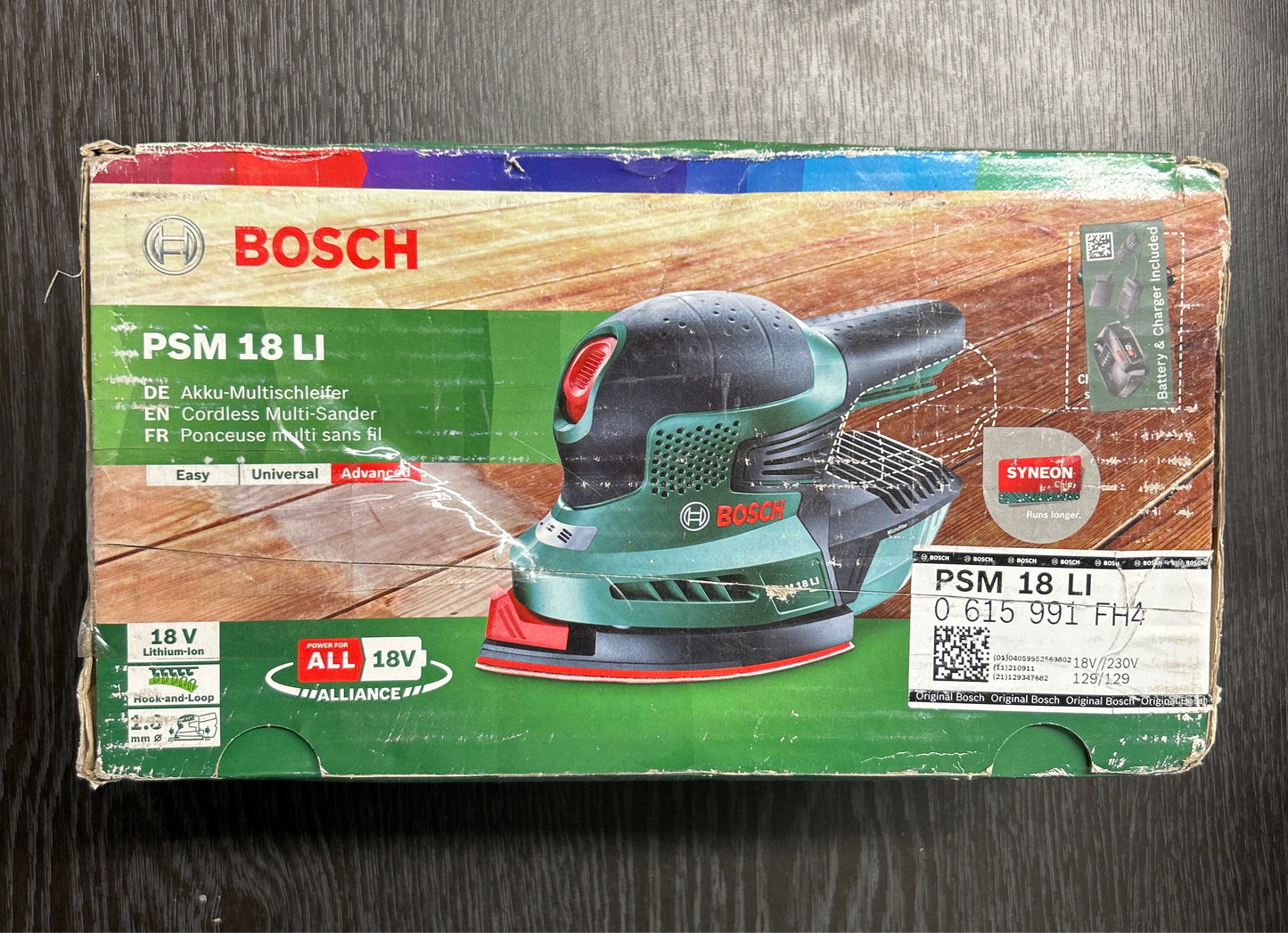 Bosch PSM 18 LI Cordless Multi-Sander with Battery 18v