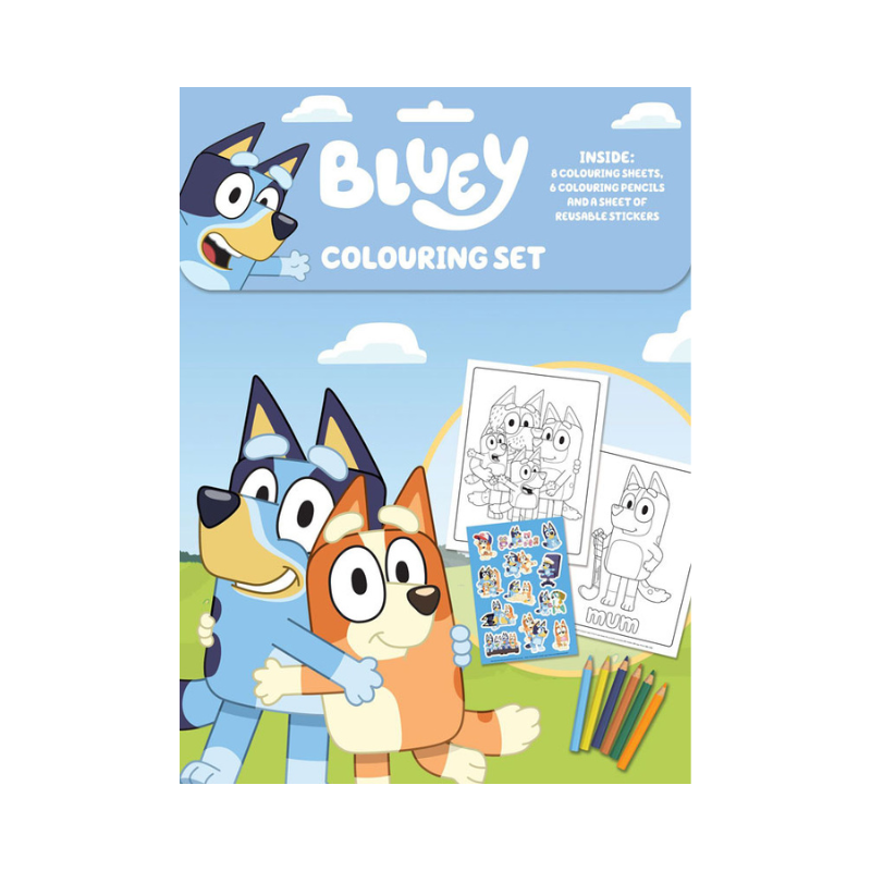 Bluey Colouring Set