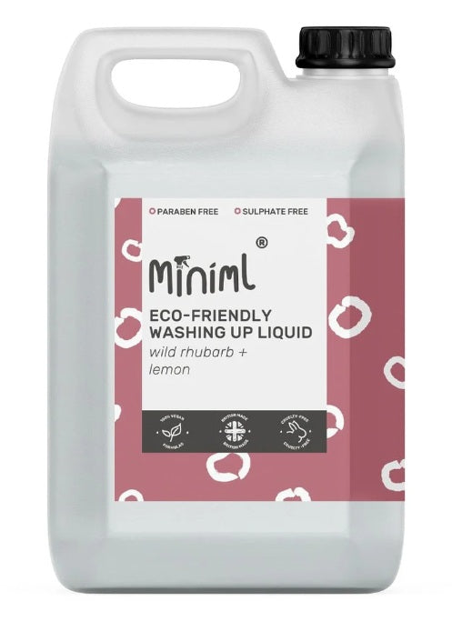 Miniml Washing Up Liquid Rhubarb Lemon - 5ltr