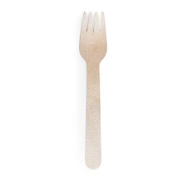 D2E Cutlery Wooden Fork 6In 1000Pk X 1