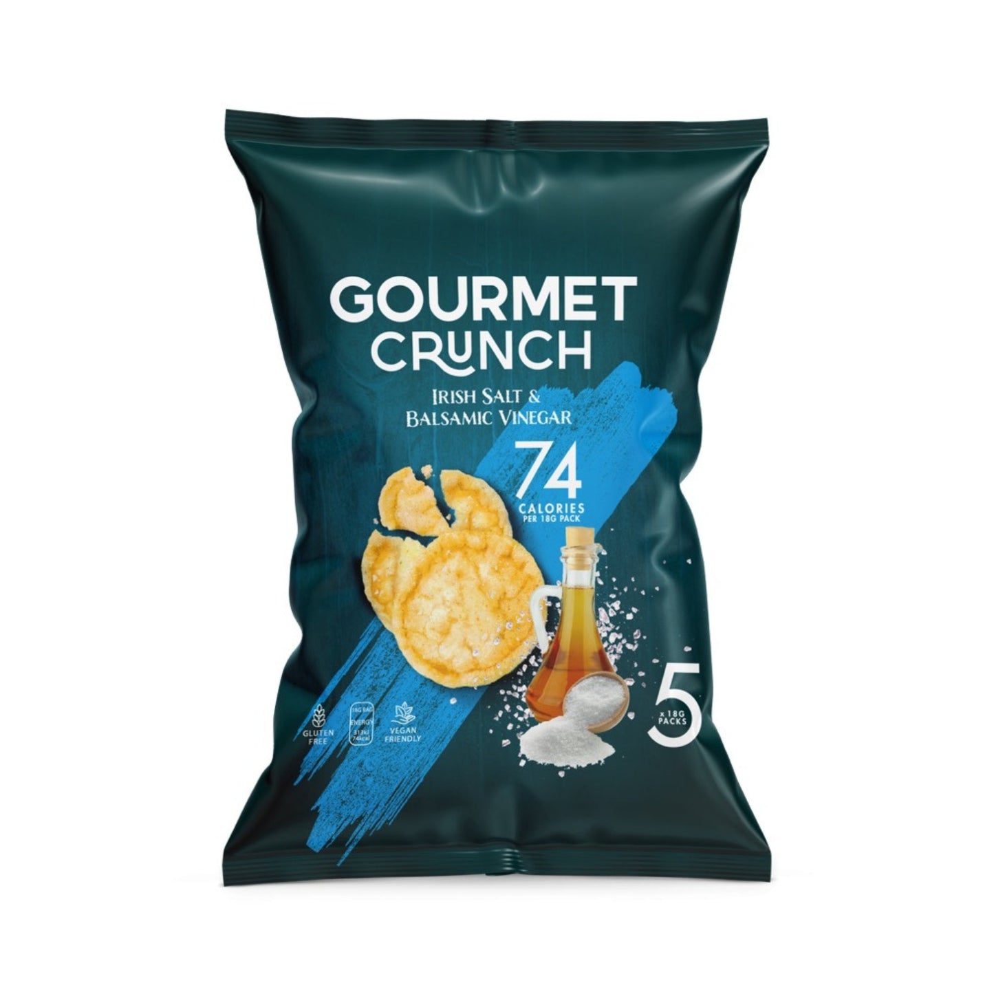 6 x Gourmet Crunch Salt & Balsamic Vinegar 5pk - 5X18GM