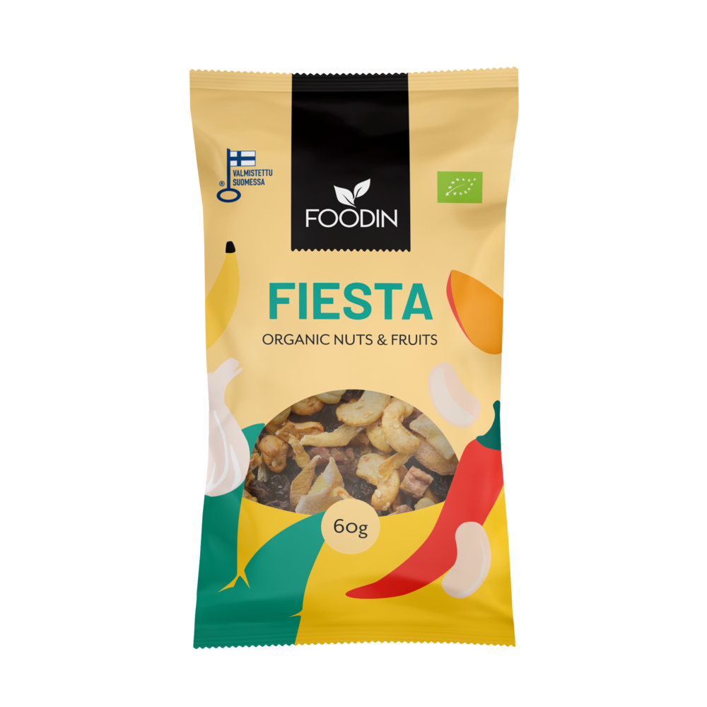 8 x Foodin Nuts & Fruits Fiesta Org - 60g