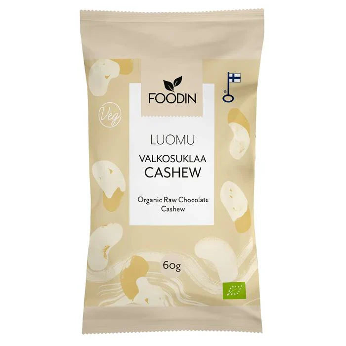 8 x Foodin Org Raw White Chocolate Cashew - 50g
