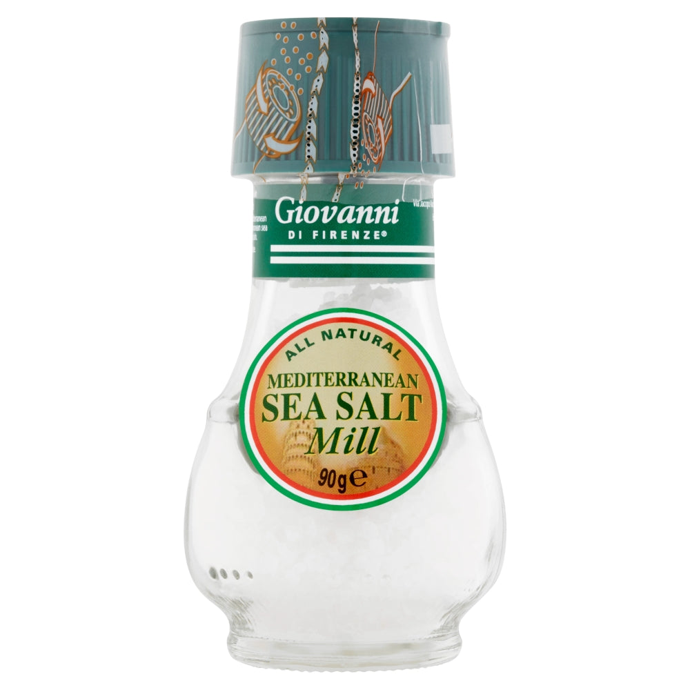 6 x Giovanni Di Firenze Mediterranean Sea Salt Mill 90G