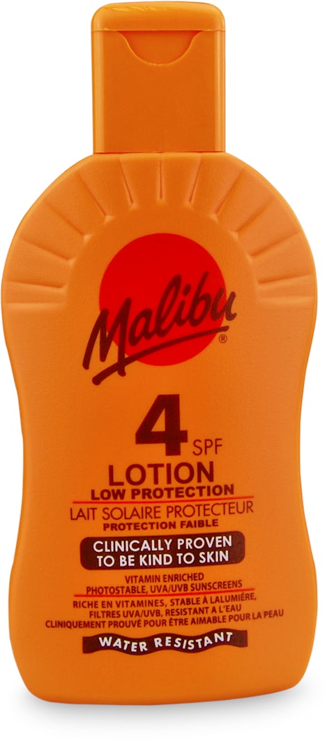 3x Malibu Lotion SPF4 200ml Suntan Cream & Moisturisation