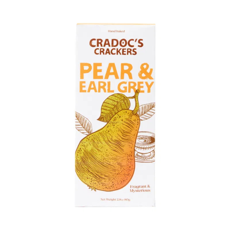 6 x Cradoc's Pear and Earl Grey Tea Crackers - 80g