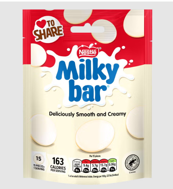 12 x Milkybar Giant Buttons Sharing Bag - 85GM