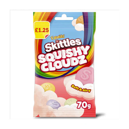 14 x Skittles Fruit Squishy Cloudz Treat Bag - 70GM