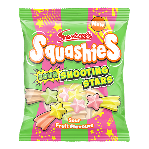 12 x Squashies Sour Shooting Stars - 120GM