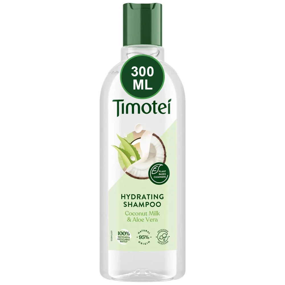 12 x Timotei Hydrating Shampoo Coconut Milk & Aloe Vera 300Ml