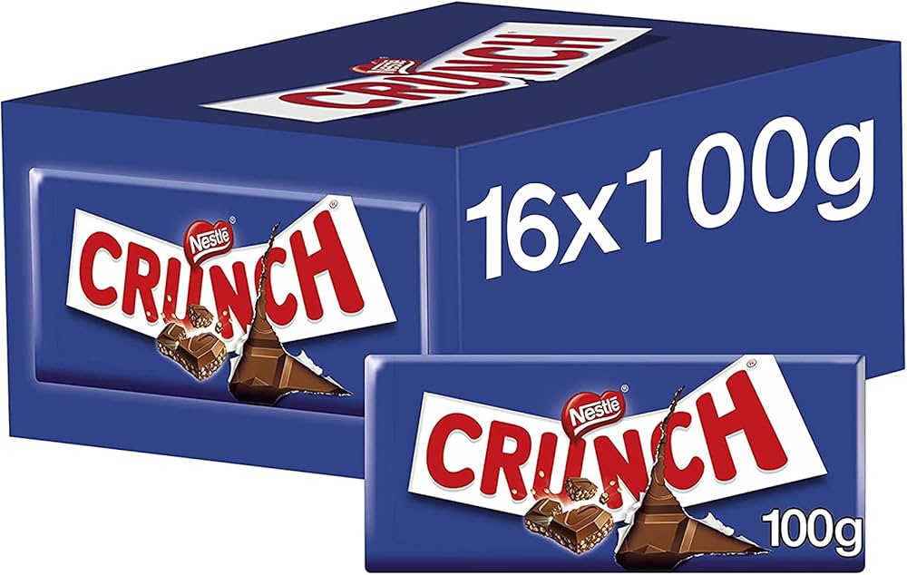 16 x Crunch Milk Chocolate Sharing Bar 100G