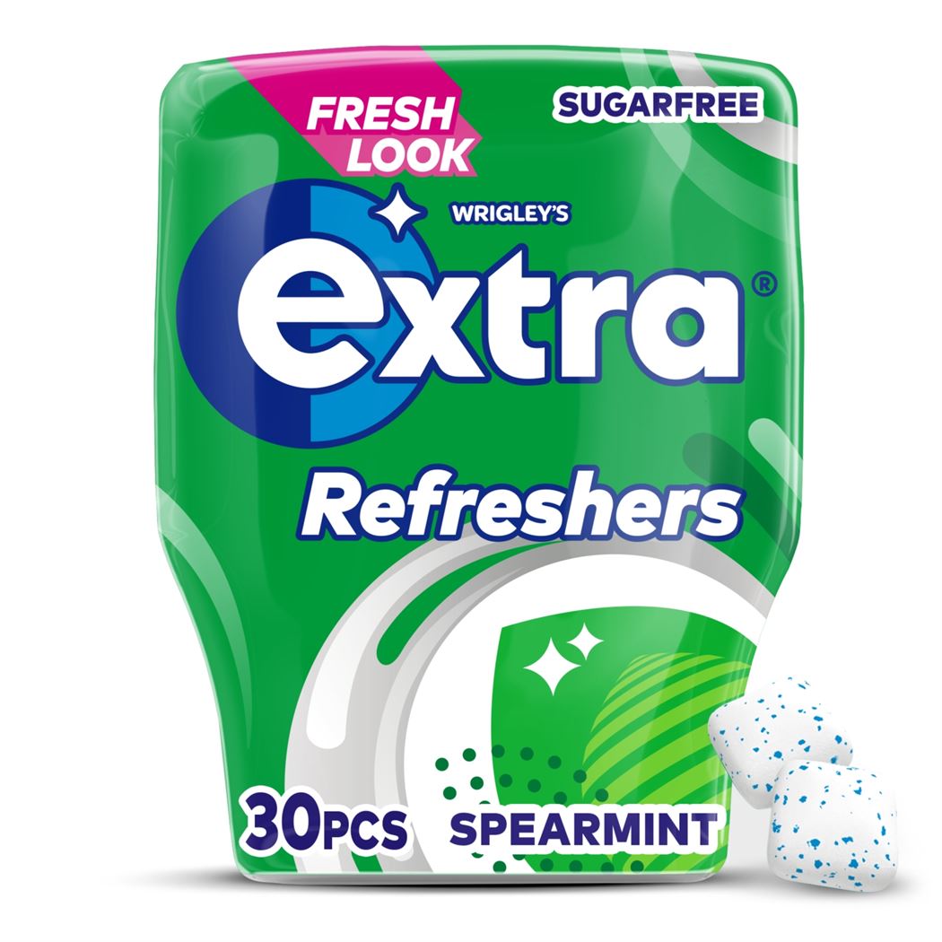 6 x Wrigley's Extra Bottle Refreshers Spearrmint 30Pc