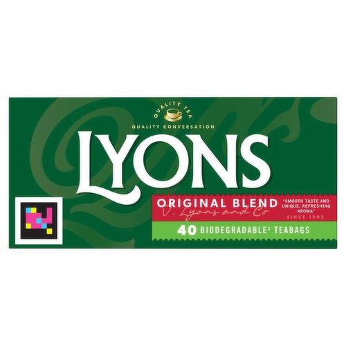 12 x Lyons Original Blend 40 Biodegradable Tea Bags 116G