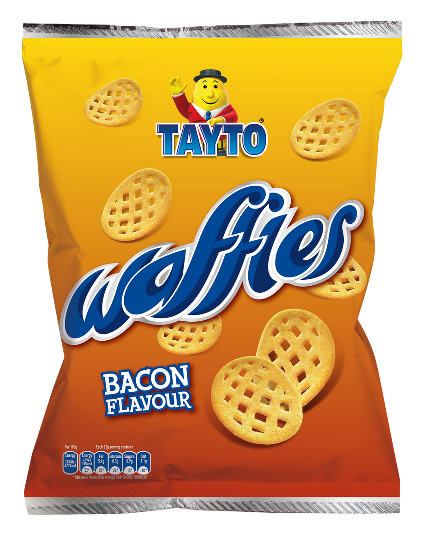 12 x Tayto Waffles Bacon Flavour 100G