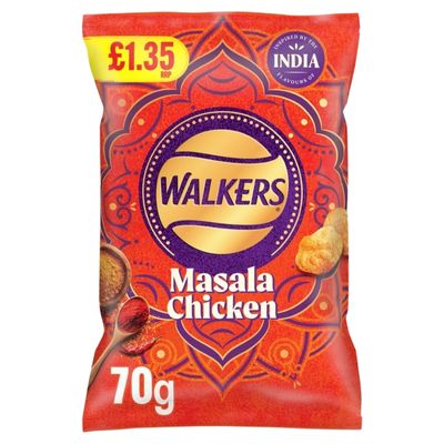 18 x Walkers Masala Chicken - 70GM