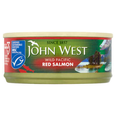 24 x John West Wild Pacific Red Salmon 105G