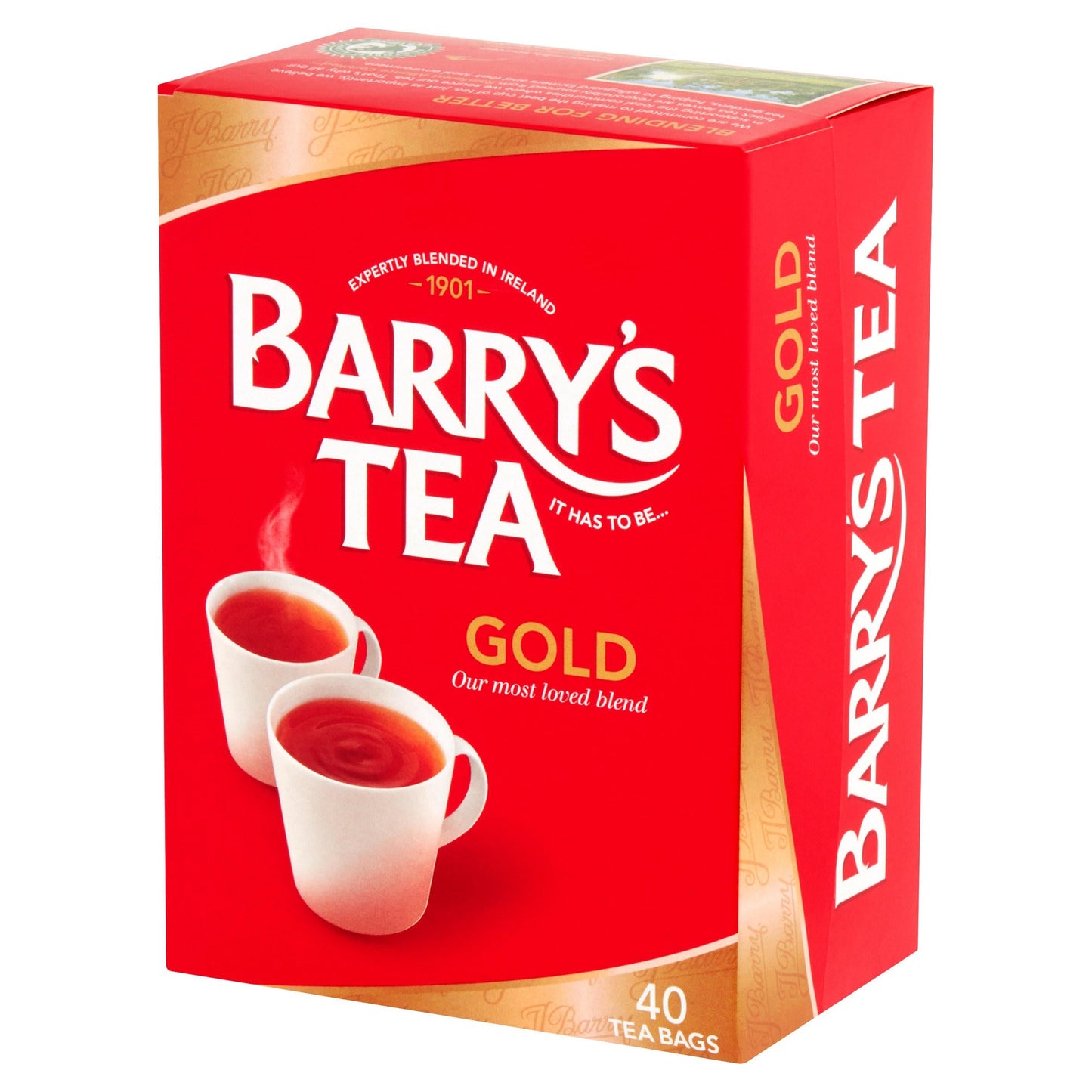 6 x Barry's Tea Gold 40 Tea Bags 125G