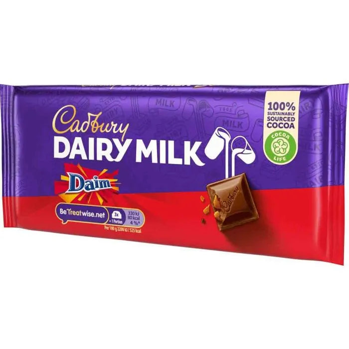 18 x Cadbury Dairy Milk With Daim Bar - 120GM
