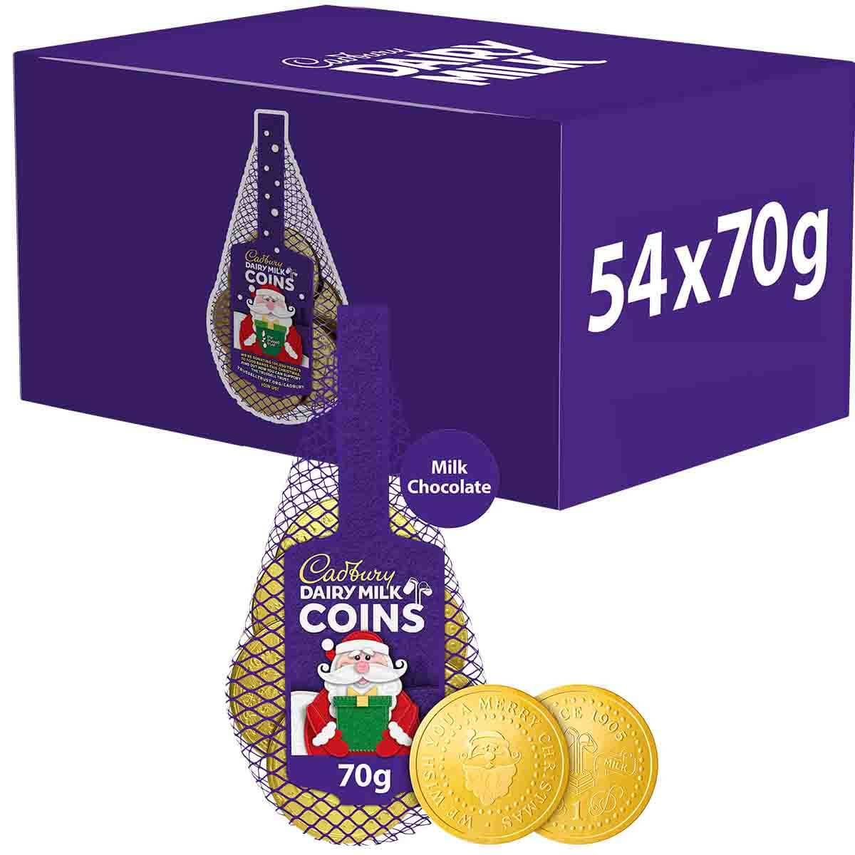 54 x Cadbury Dairy Milk Coins - 70GM