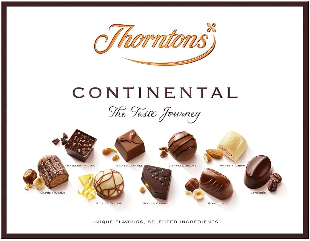 6 x Thorntons Continental Assortment Box Chocolates - 248GM