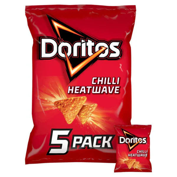24 x Doritos Chilli Heatwave Tortilla Chips Multipack Crisps 5X30G