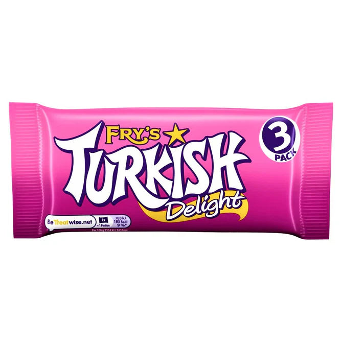 24 x Frys Turkish Delight 3pk - 153GM