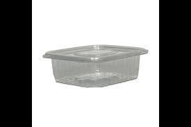 10 x Container Salad Square Hinged 250Ml