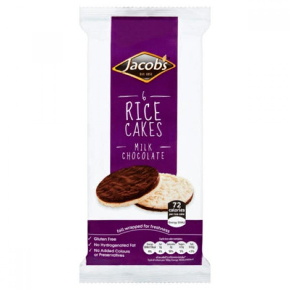 16 x Jacob's 6 Milk Chocolate Rice Cakes 90G