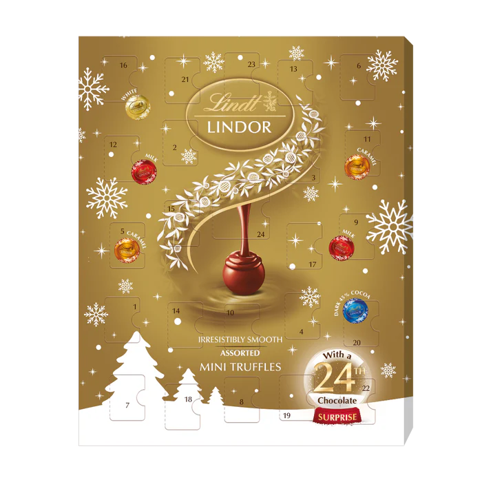 10 x Lindor Assorted Mini Advent Calendar - 117GM
