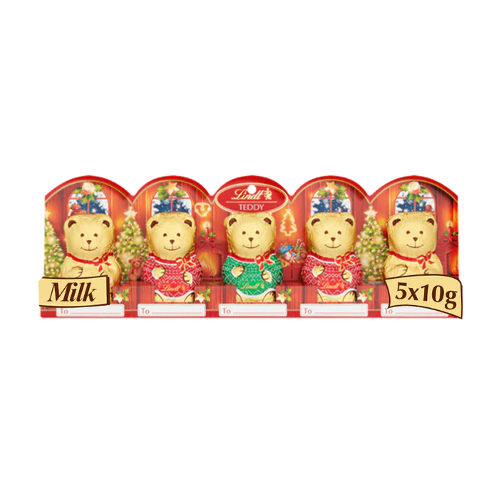 20 x Lindt Teddy Christmas Milk Chocolate 5 X 50G