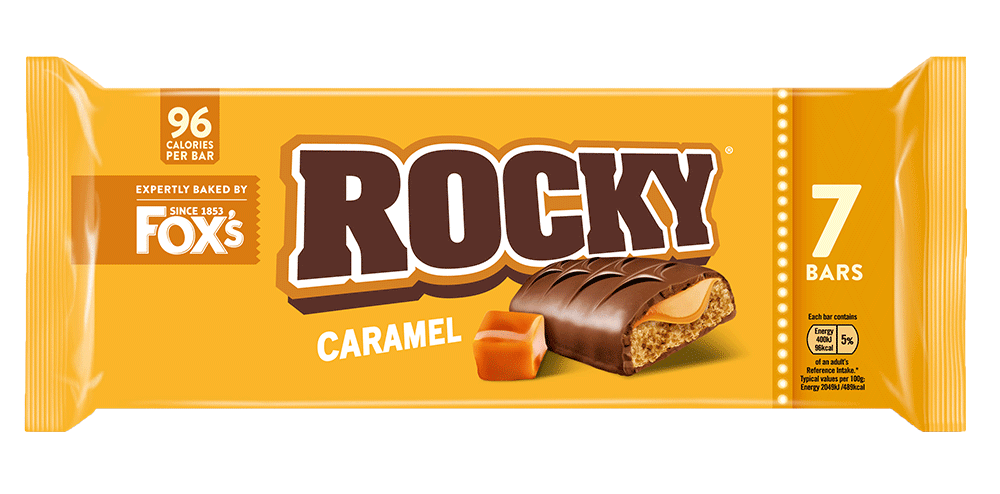 36 x Foxs Rocky Caramel 7pk - 7 PACK