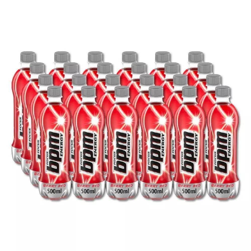 24 x Bpm Focus Energy Berry Red 500Ml