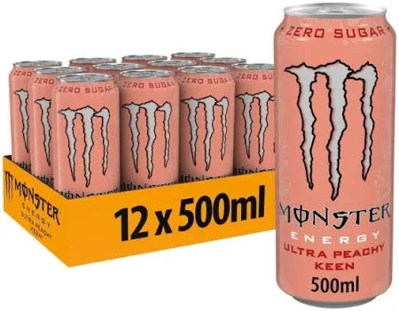 12 x Monster Energy Ultra Peachy Keen 500Ml