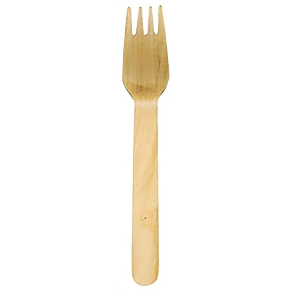 10 x Cutlery Wooden Chipfork 1000PK