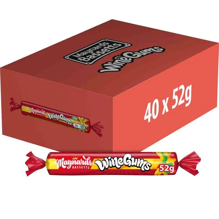 40 x Maynards Bassetts Wine Gums 52G