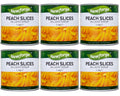 6 x Newforge Peach Slices In Light Syrup 2.6Kg