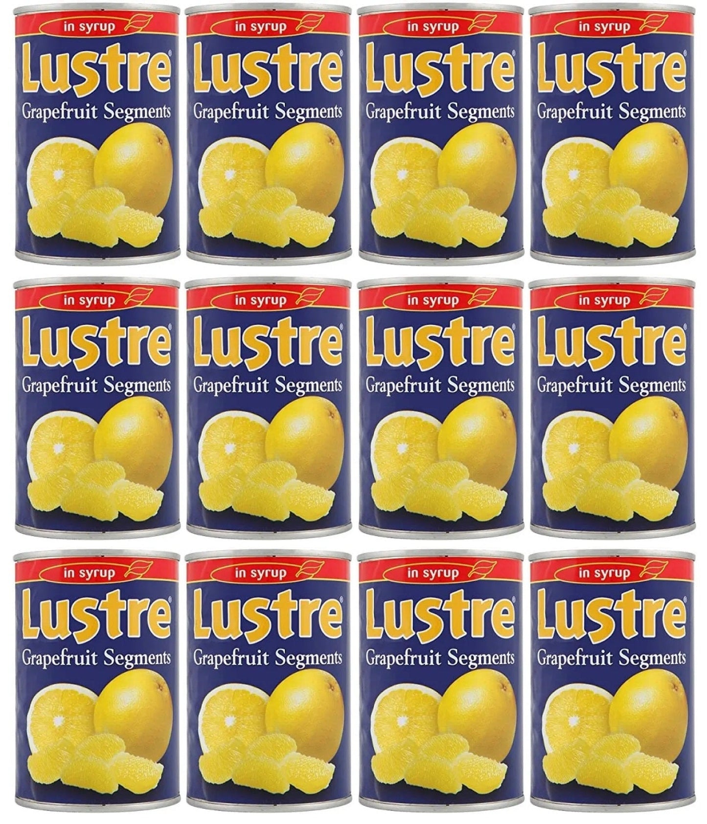 12 x Lustre Grapefruit Segments In Syrup 1.25Kg