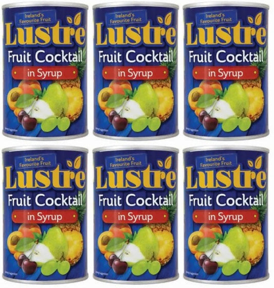 6 x Lustre Fruit Cocktail In Light Syrup 2 X 410G