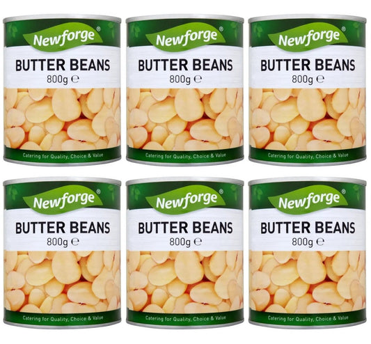 6 x Newforge Butter Beans 800G