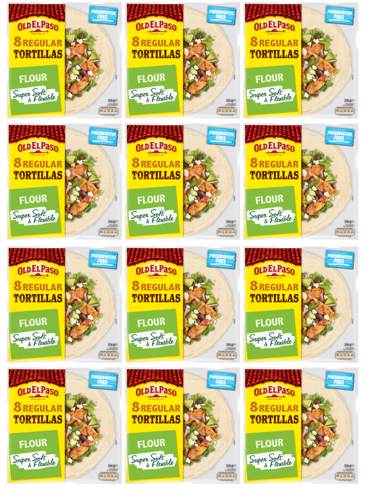 12 x Old El Paso Flour Tortillas 326Gm