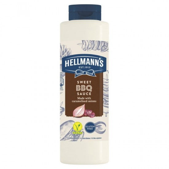 6 x Hellmanns Sweet Bbq Sauce 950G 850ml