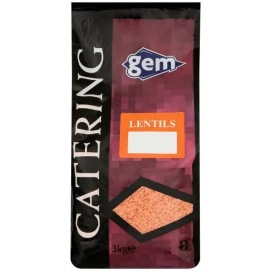 4 x Gem Catering Lentils 3Kg