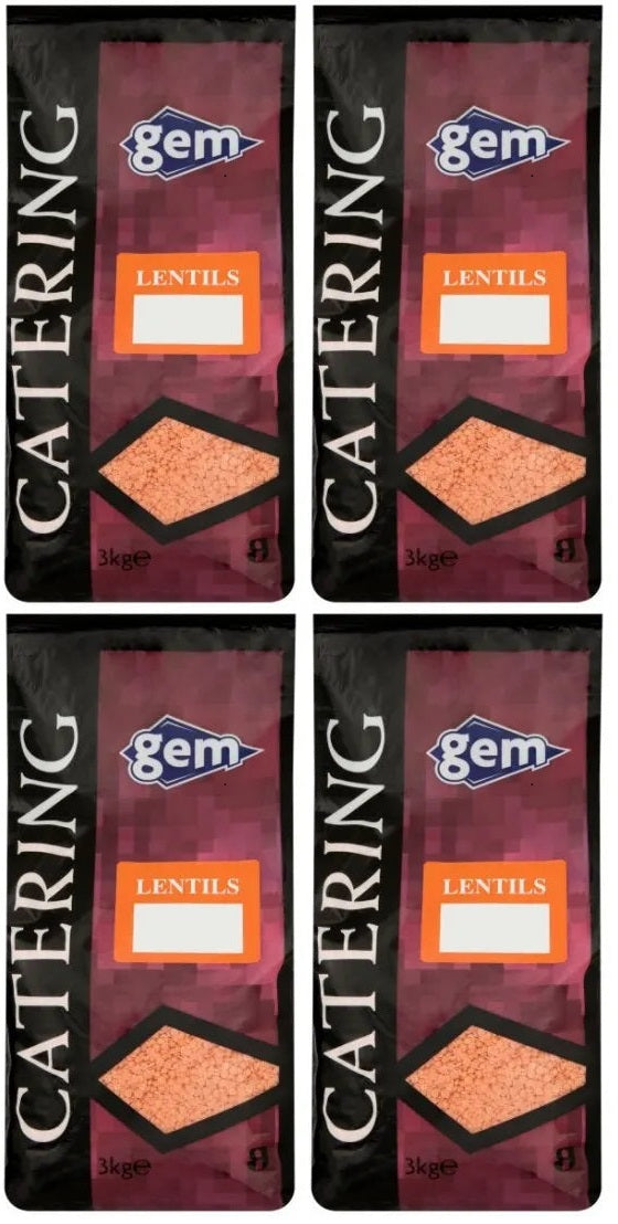 4 x Gem Catering Lentils 3Kg