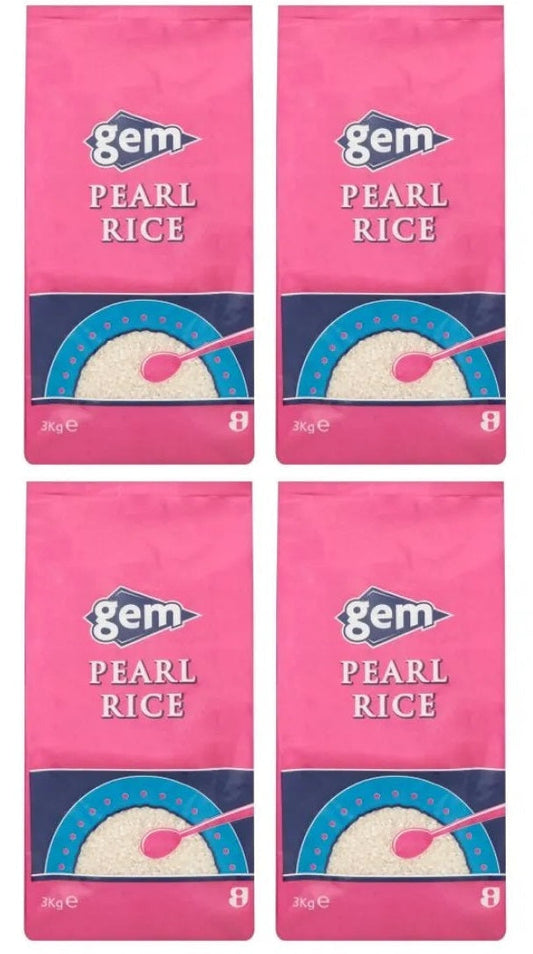 4 x Gem Pearl Rice 3Kg