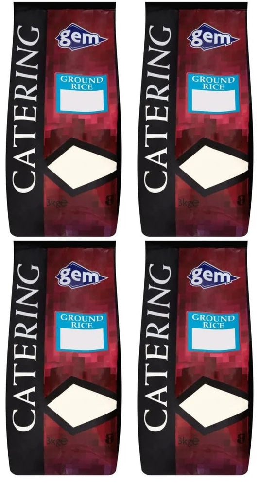 4 x Gem Catering Ground Rice 3Kg