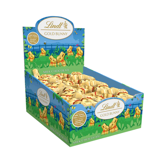100 x Lindt Gold Bunny Milk Chocolate Counter Display - 10GM