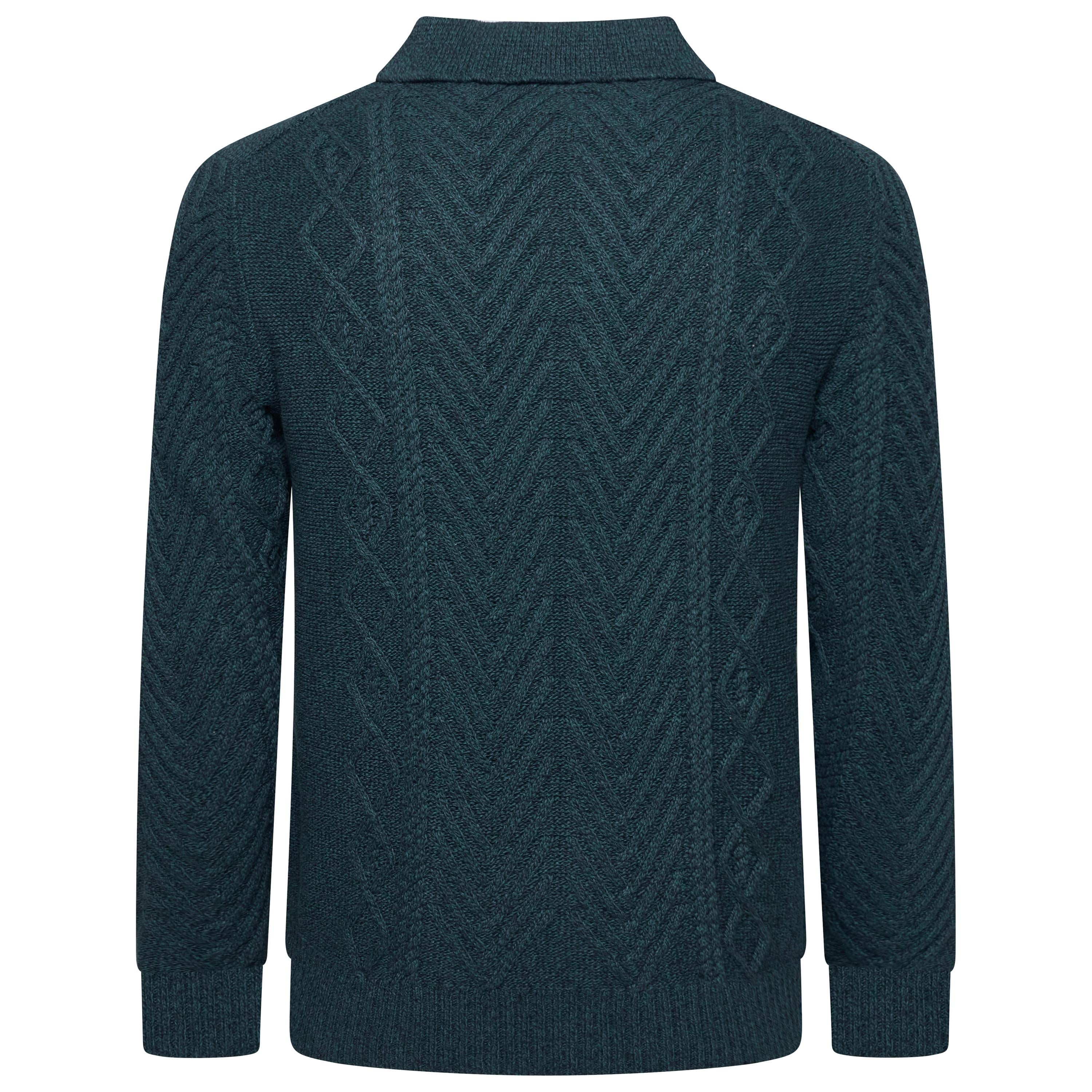 Crew Clothing Company Cable Knit Button Neck Jumper