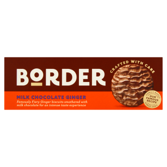 14 X Border Biscuits Milk Chocolate Ginger 150G