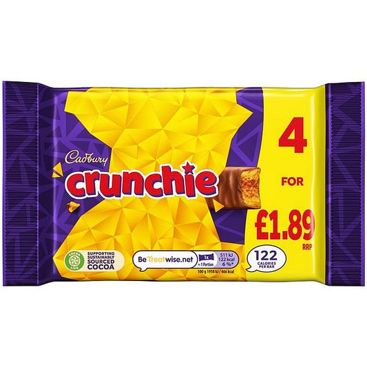 10 x Cadbury Crunchie 4pk - 107.4GM