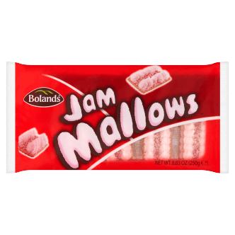 18 x Bolands Jam Mallows 250G